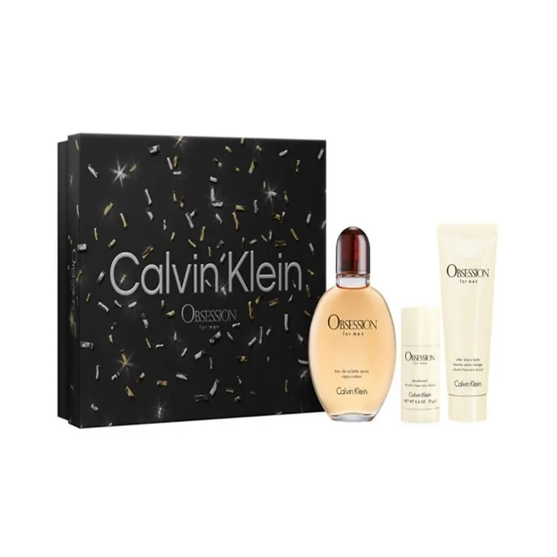 Calvin Klein Obsession Men EDT Set 125ML + 100ML After Shave + 75ML Stick