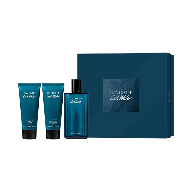Davidoff Cool Water Men EDT Set 125ML + After Shave 75ML + Shower Gel 75ML