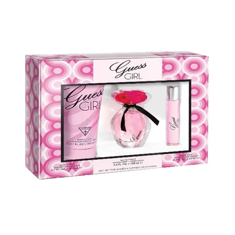 Guess Girl Women EDT Set 100ML + 15ML + 200ML Body Lotion