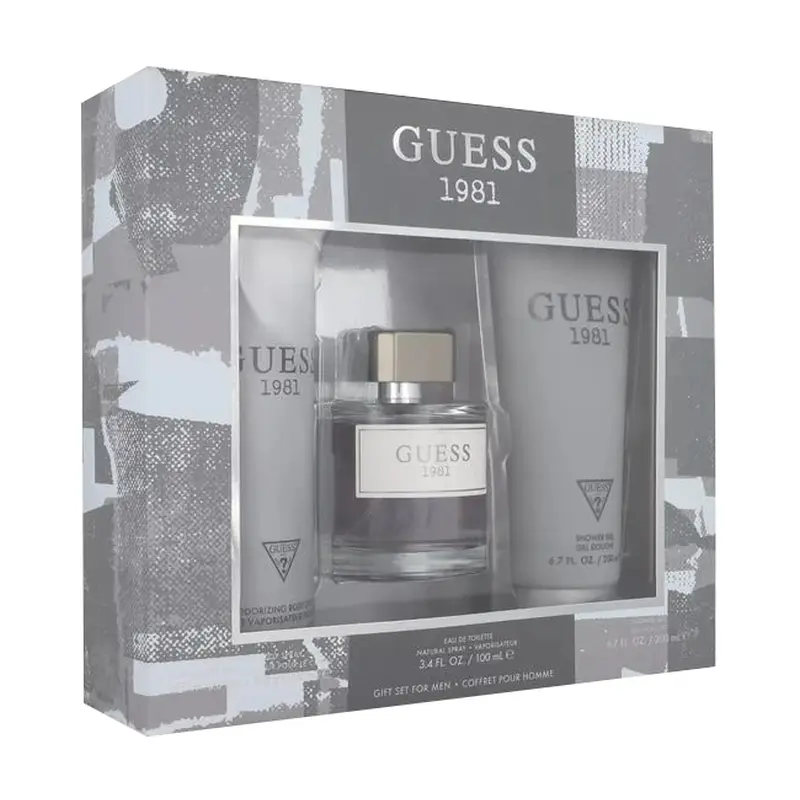 Guess 1981 Men EDT Set 100ML + Shower Gel 200ML + Body Spray 226ML
